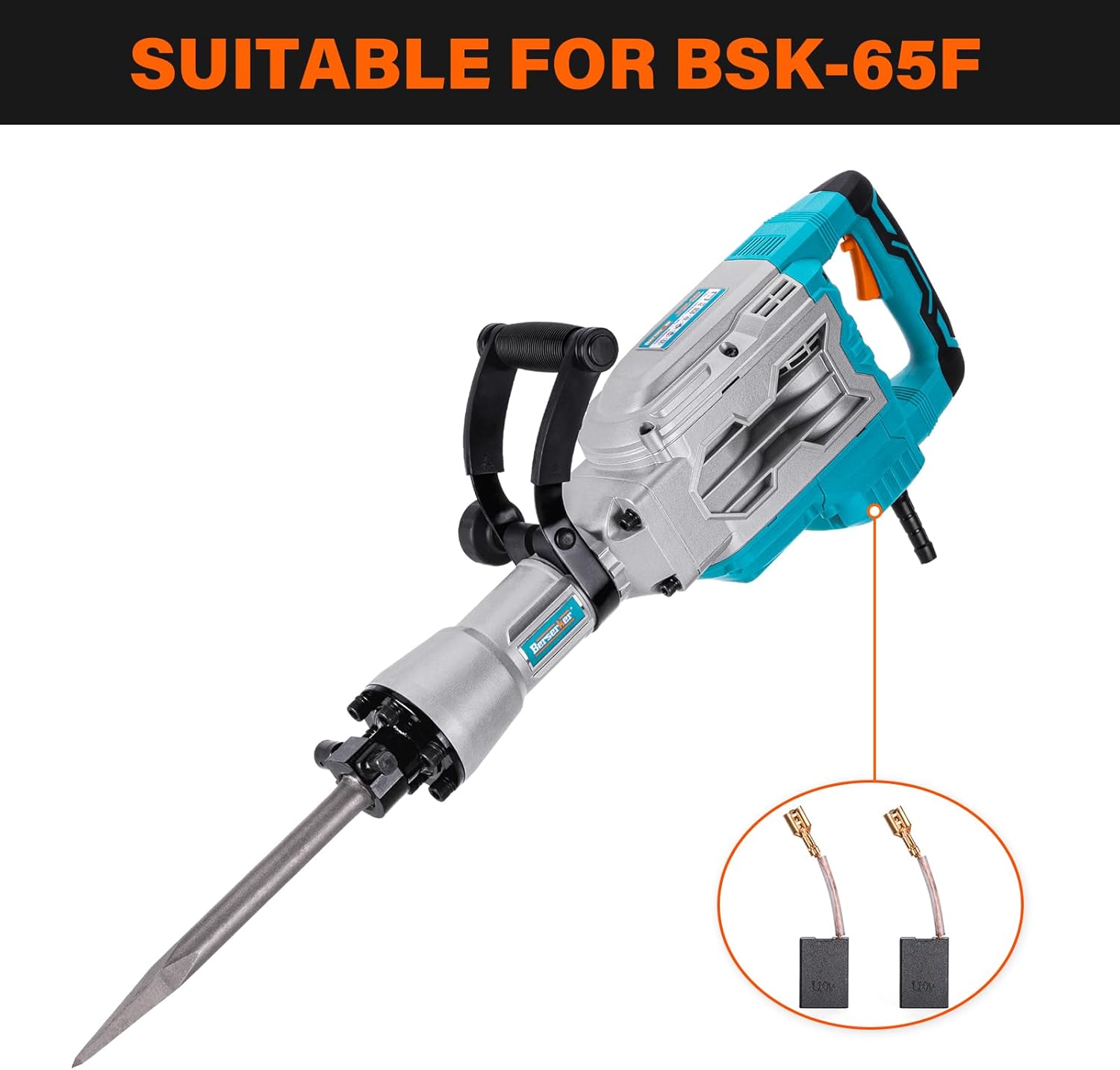 Berserker Demolition Jack Hammer Carbon Brush Replacement Set for BSK-65F