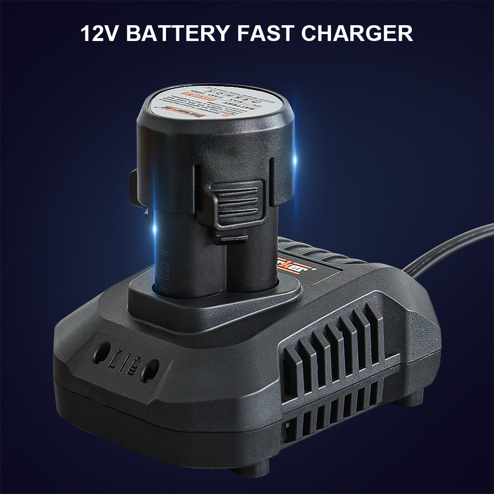 12V Compact Cordless 3/8-Inch Drill Driver, 18+1 Torque Settings, Built-in LED Light, Ideal for Home Renovation and DIY Projects.