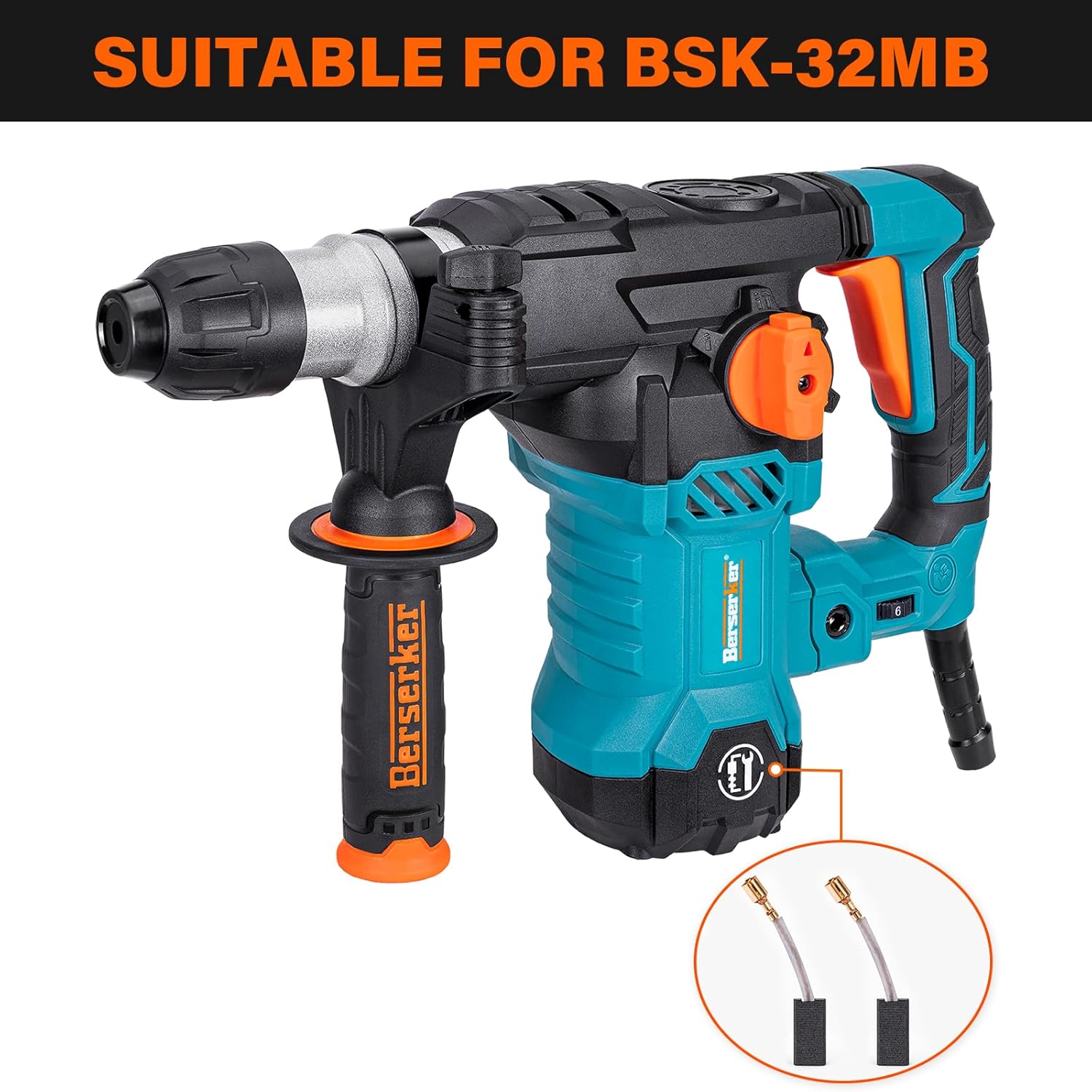 Berserker Rotary Hammer Drill Carbon Brush Replacement Set for BSK-32MB