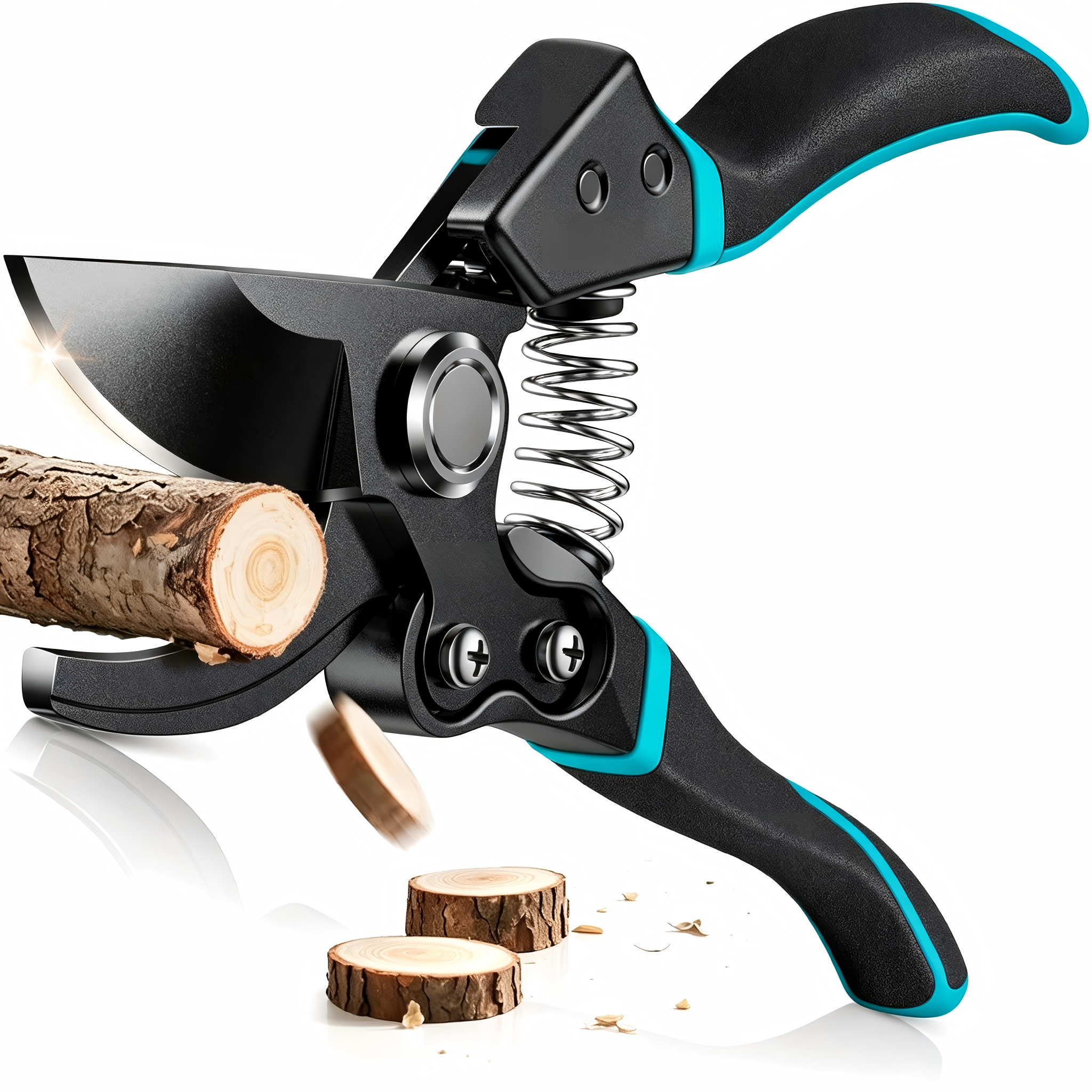 Professional Bypass Pruning Shears, Sharp Garden Hand Pruner with Non‑Slip Handle for Tree Branches, Shrubs & Plants Trimming