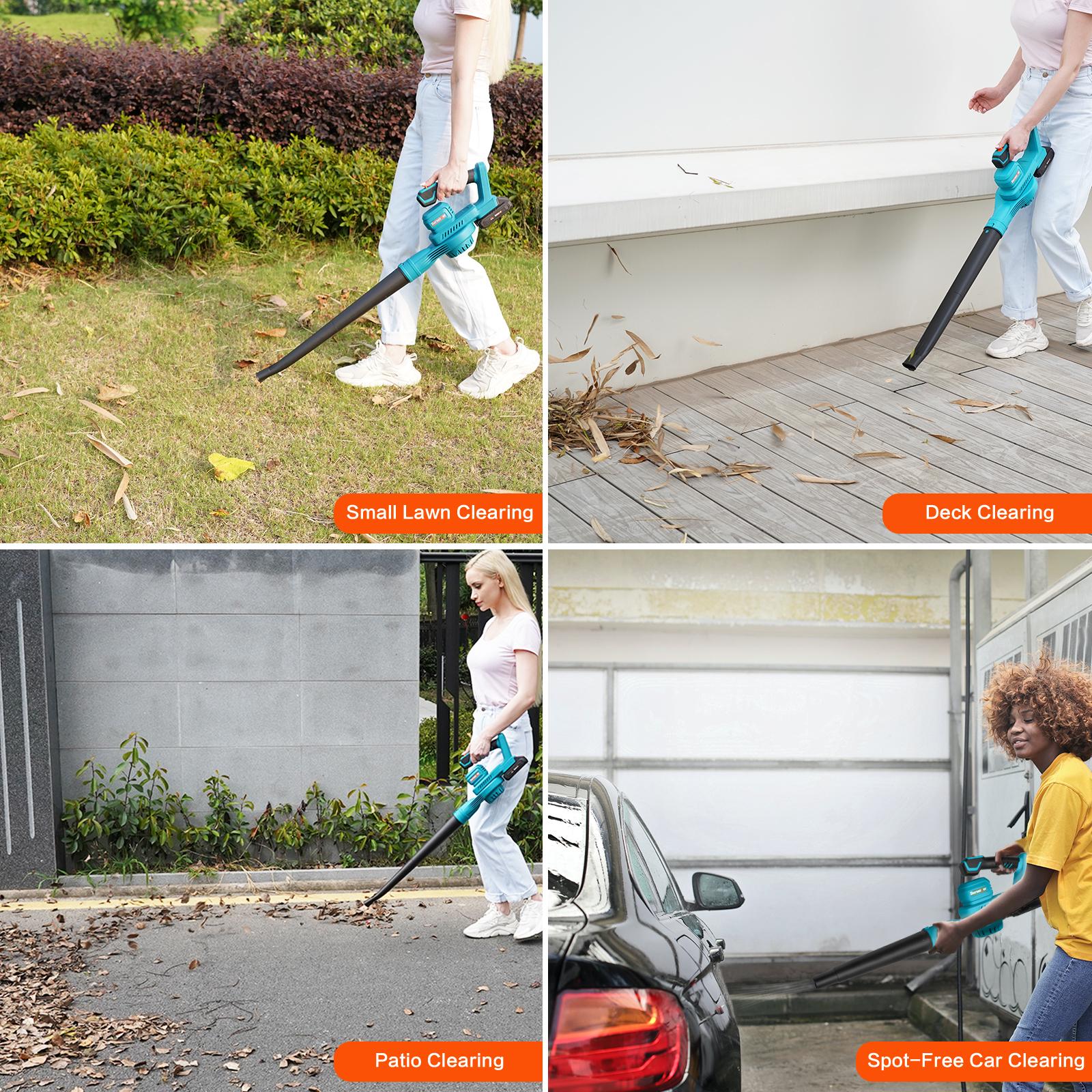 Berserker 20V 12-Inch Cordless String Trimmer/Edger and Leaf Blower Combo Kit + 3X Bonus Spools, 2X2.0Ah Battery and Charger Included,Garden Tool Set,Power Tool Sets